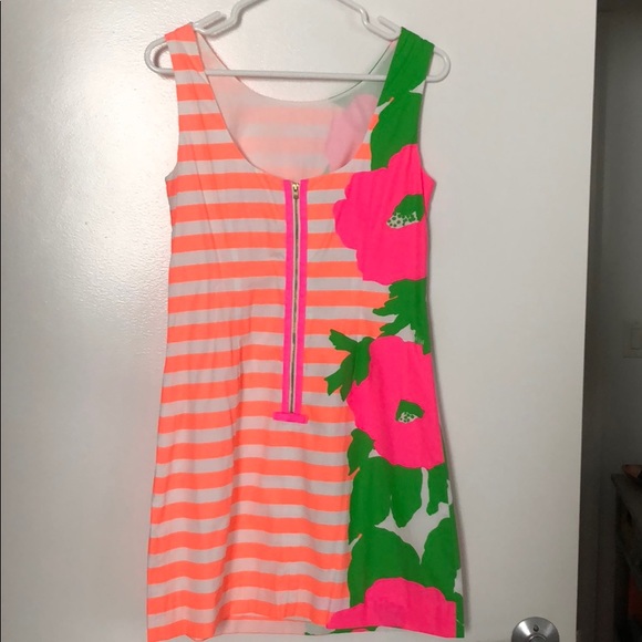 Lilly Pulitzer sz 4 pink, orange striped shift 👗 - Picture 2 of 4